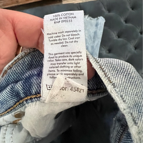 PacSun Baggy Wide Leg Raw Hem Jeans Size 25 Women’s - Picture 2 of 6